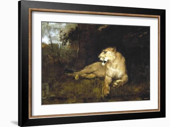 A Lioness, C1867-1910-John Macallan Swan-Framed Giclee Print