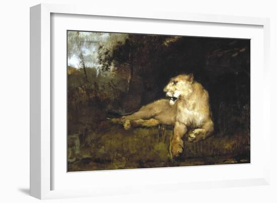 A Lioness, C1867-1910-John Macallan Swan-Framed Giclee Print