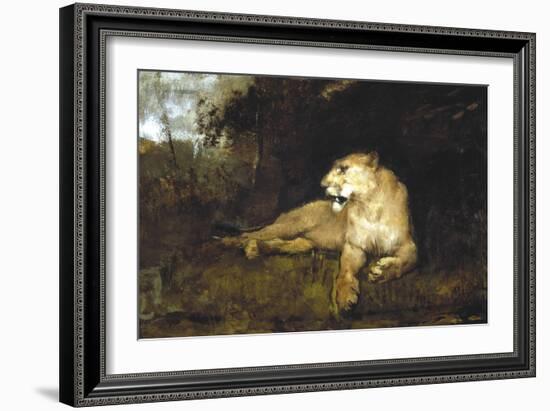 A Lioness, C1867-1910-John Macallan Swan-Framed Giclee Print