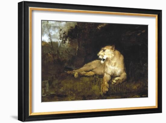 A Lioness, C1867-1910-John Macallan Swan-Framed Giclee Print