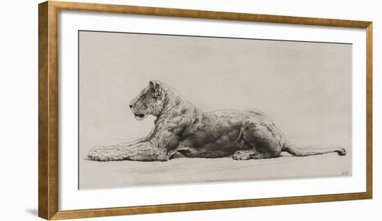 A Lioness-Herbert Dicksee-Framed Art Print