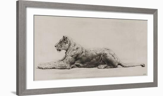 A Lioness-Herbert Dicksee-Framed Art Print