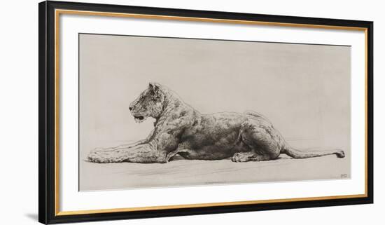 A Lioness-Herbert Dicksee-Framed Art Print