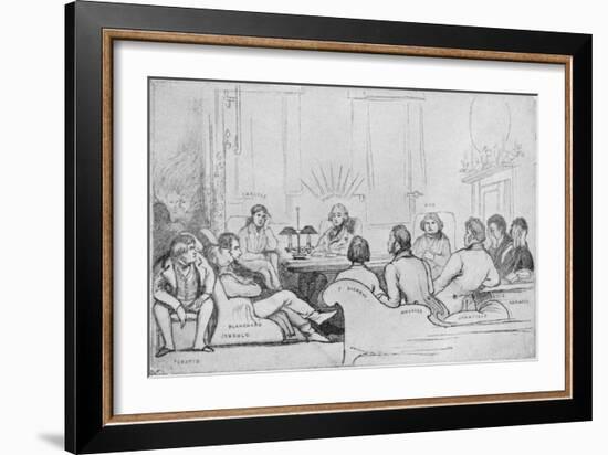 A Literary Gathering in 1844-Daniel Maclise-Framed Giclee Print