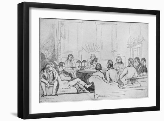 A Literary Gathering in 1844-Daniel Maclise-Framed Giclee Print