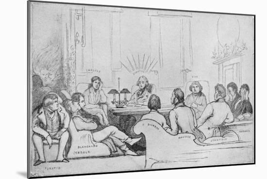 A Literary Gathering in 1844-Daniel Maclise-Mounted Giclee Print