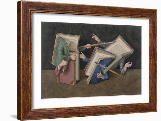 A Literary Joust, 2006-Jonathan Wolstenholme-Framed Giclee Print