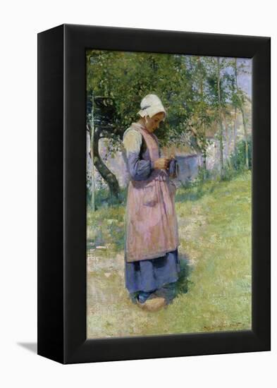 A Little Breton Maid-Hugh Bellingham Smith-Framed Premier Image Canvas