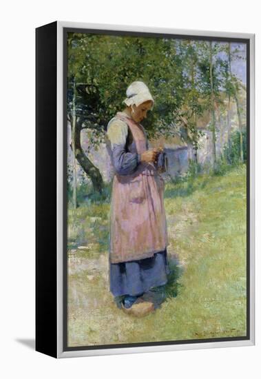 A Little Breton Maid-Hugh Bellingham Smith-Framed Premier Image Canvas