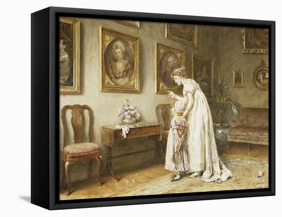 A Little Family History-George Goodwin Kilburne-Framed Premier Image Canvas