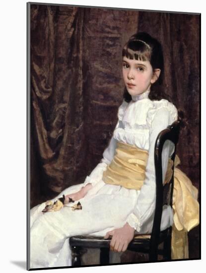 A Little Girl, 1887-Cecilia Beaux-Mounted Giclee Print