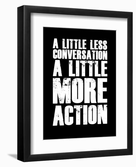 A Little More Action Black-NaxArt-Framed Art Print