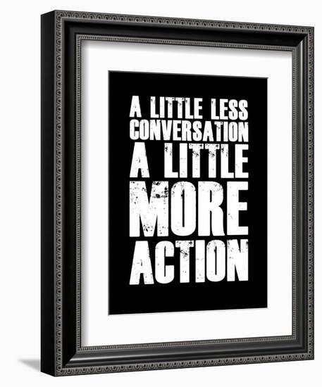 A Little More Action Black-NaxArt-Framed Art Print