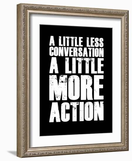 A Little More Action Black-NaxArt-Framed Art Print