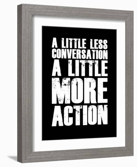 A Little More Action Black-NaxArt-Framed Art Print