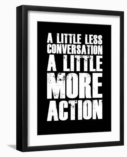 A Little More Action Black-NaxArt-Framed Art Print