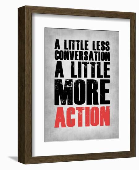 A Little More Action Grey-NaxArt-Framed Art Print