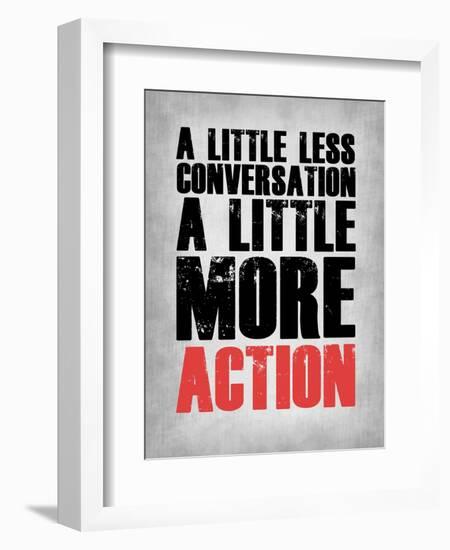 A Little More Action Grey-NaxArt-Framed Art Print