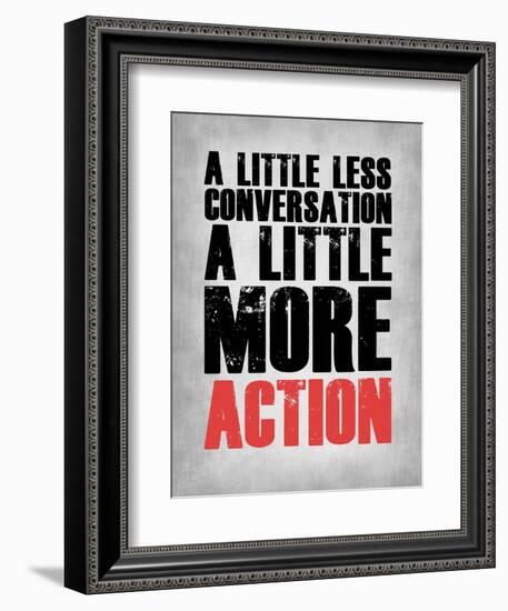 A Little More Action Grey-NaxArt-Framed Art Print