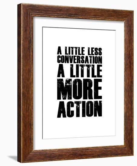 A Little More Action White-NaxArt-Framed Art Print