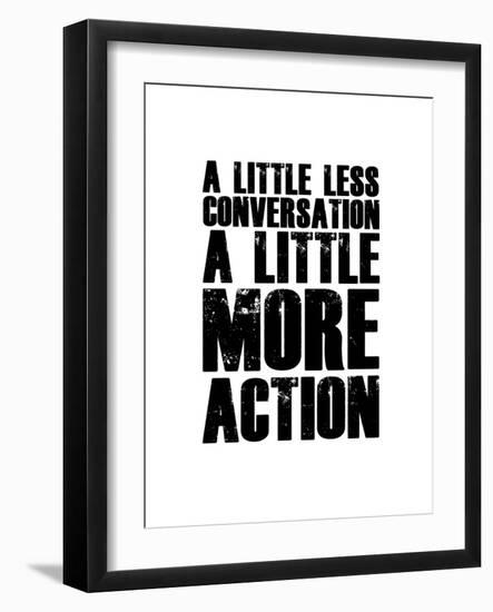 A Little More Action White-NaxArt-Framed Art Print