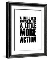 A Little More Action White-NaxArt-Framed Art Print