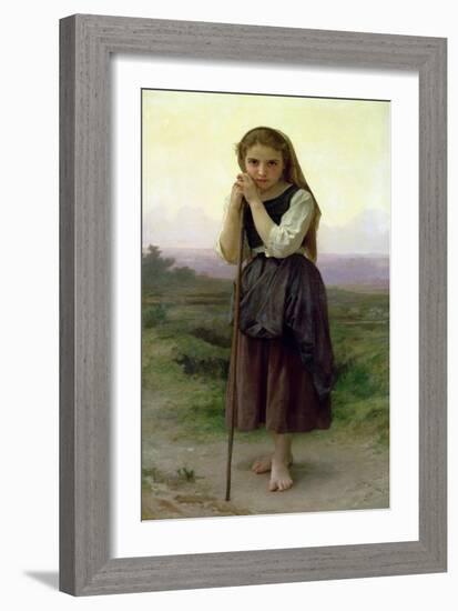A Little Shepherdess, 1891-William Adolphe Bouguereau-Framed Giclee Print