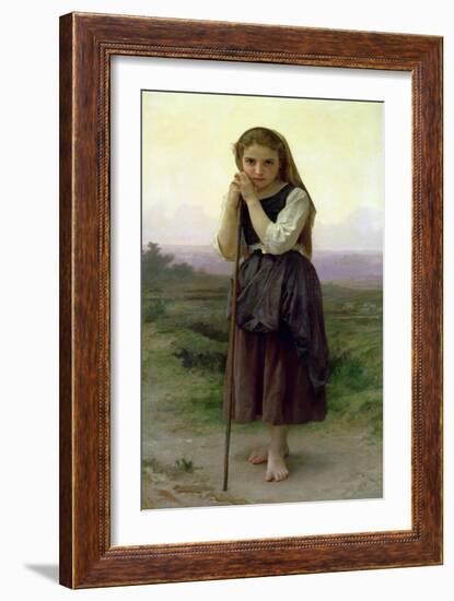 A Little Shepherdess, 1891-William Adolphe Bouguereau-Framed Giclee Print
