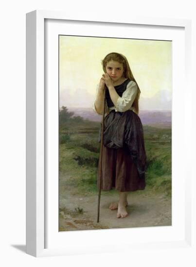 A Little Shepherdess, 1891-William Adolphe Bouguereau-Framed Giclee Print