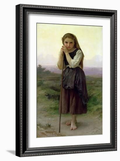 A Little Shepherdess, 1891-William Adolphe Bouguereau-Framed Giclee Print