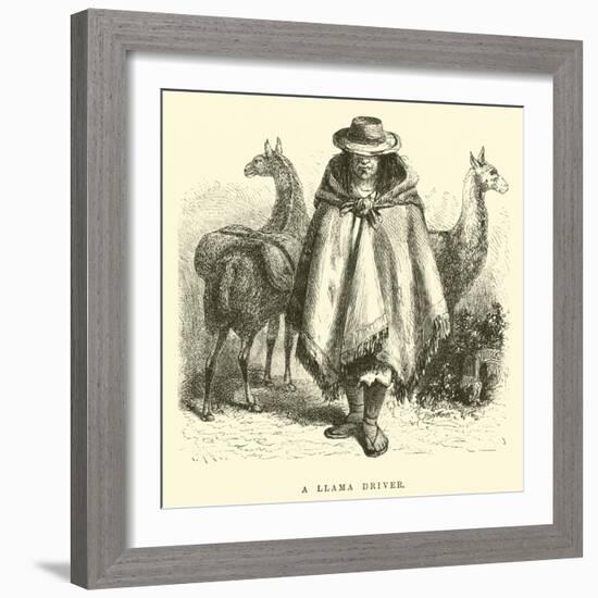 A Llama Driver-Édouard Riou-Framed Giclee Print