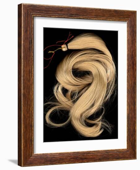 A Lock of Blonde Synthetic Hair-Winfred Evers-Framed Photographic Print