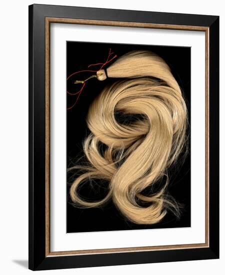 A Lock of Blonde Synthetic Hair-Winfred Evers-Framed Photographic Print