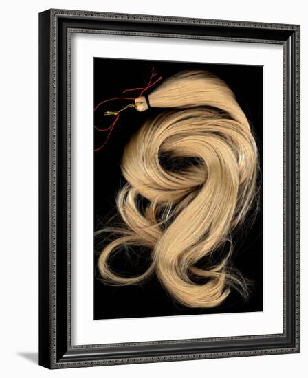 A Lock of Blonde Synthetic Hair-Winfred Evers-Framed Photographic Print