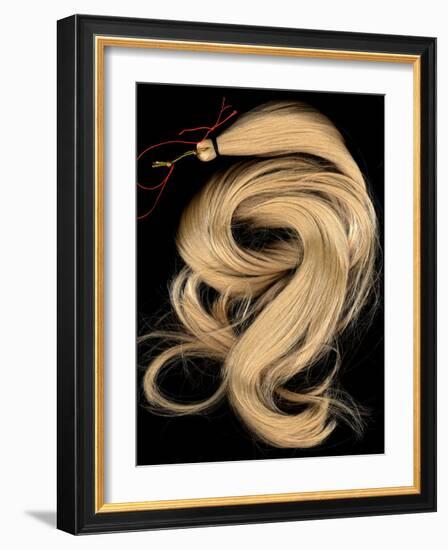 A Lock of Blonde Synthetic Hair-Winfred Evers-Framed Photographic Print