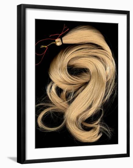 A Lock of Blonde Synthetic Hair-Winfred Evers-Framed Photographic Print