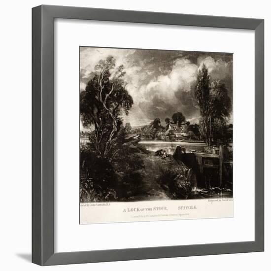 A Lock on the Stour-John Constable-Framed Giclee Print