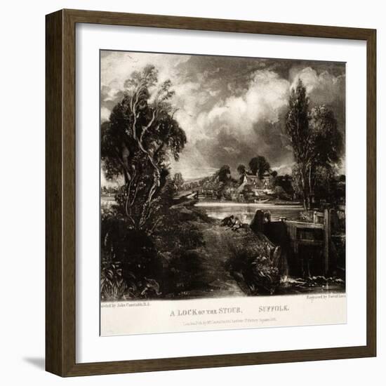 A Lock on the Stour-John Constable-Framed Giclee Print