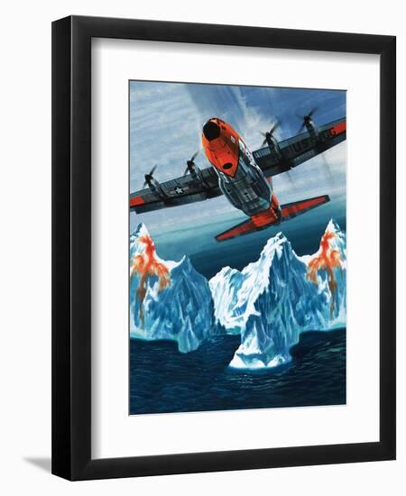 A Lockheed Hercules Patrolling Icebergs for the Coast Guard-Wilf Hardy-Framed Giclee Print