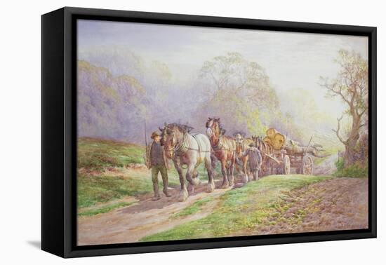 A Logging Team Returning Home-Charles James Adams-Framed Premier Image Canvas