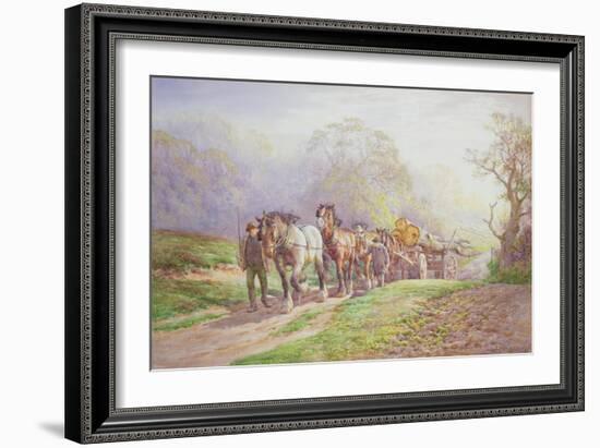 A Logging Team Returning Home-Charles James Adams-Framed Giclee Print