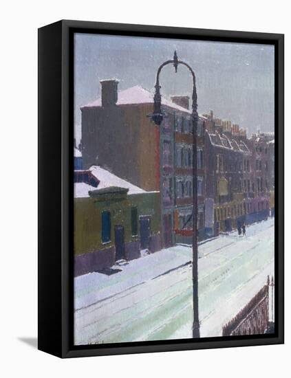 A London Street in Snow, 1917-Harold Gilman-Framed Premier Image Canvas