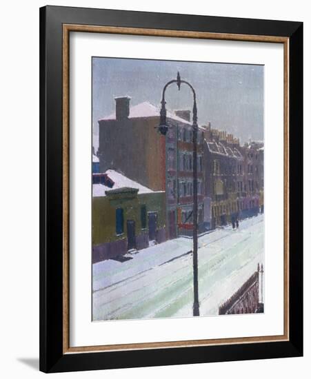 A London Street in Snow, 1917-Harold Gilman-Framed Giclee Print