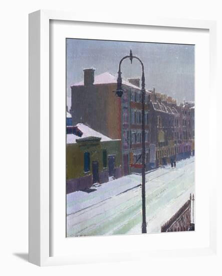 A London Street in Snow, 1917-Harold Gilman-Framed Giclee Print
