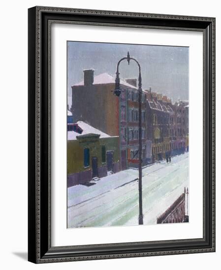 A London Street in Snow, 1917-Harold Gilman-Framed Giclee Print