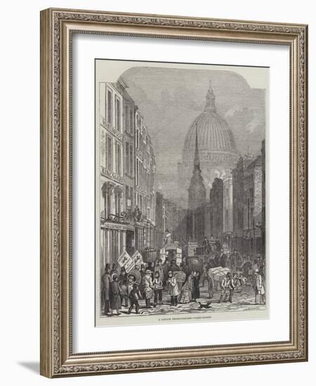 A London Thoroughfare, Fleet-Street-John Wykeham Archer-Framed Giclee Print