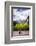 A Lone Cyclist Travels Along a Mountain Road with Trees and the Julian Alps in the Background-Sean Cooper-Framed Photographic Print