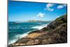 A lone fisherman sea fishing on Muttonbird Island, Coffs Harbour, New South Wales, Australia, Pacif-Andrew Michael-Mounted Photographic Print