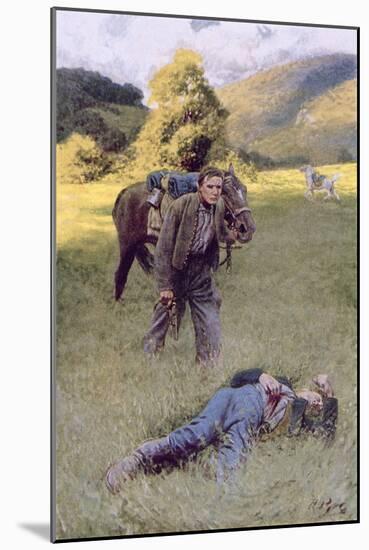 A Lonely Duel in the Middle of a Great Sunny Field-Howard Pyle-Mounted Giclee Print