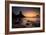 A Long Exposure of Morro Do Pico on Fernando De Noronha at Sunset-Alex Saberi-Framed Photographic Print